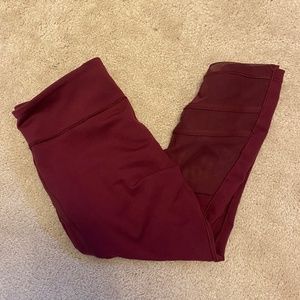 Ivivva 3/4 length red leggings size 14